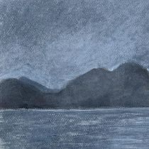 Szkocja - Zachodnie Wybrzeże, suchy pastel, 25x70 cm, 2019